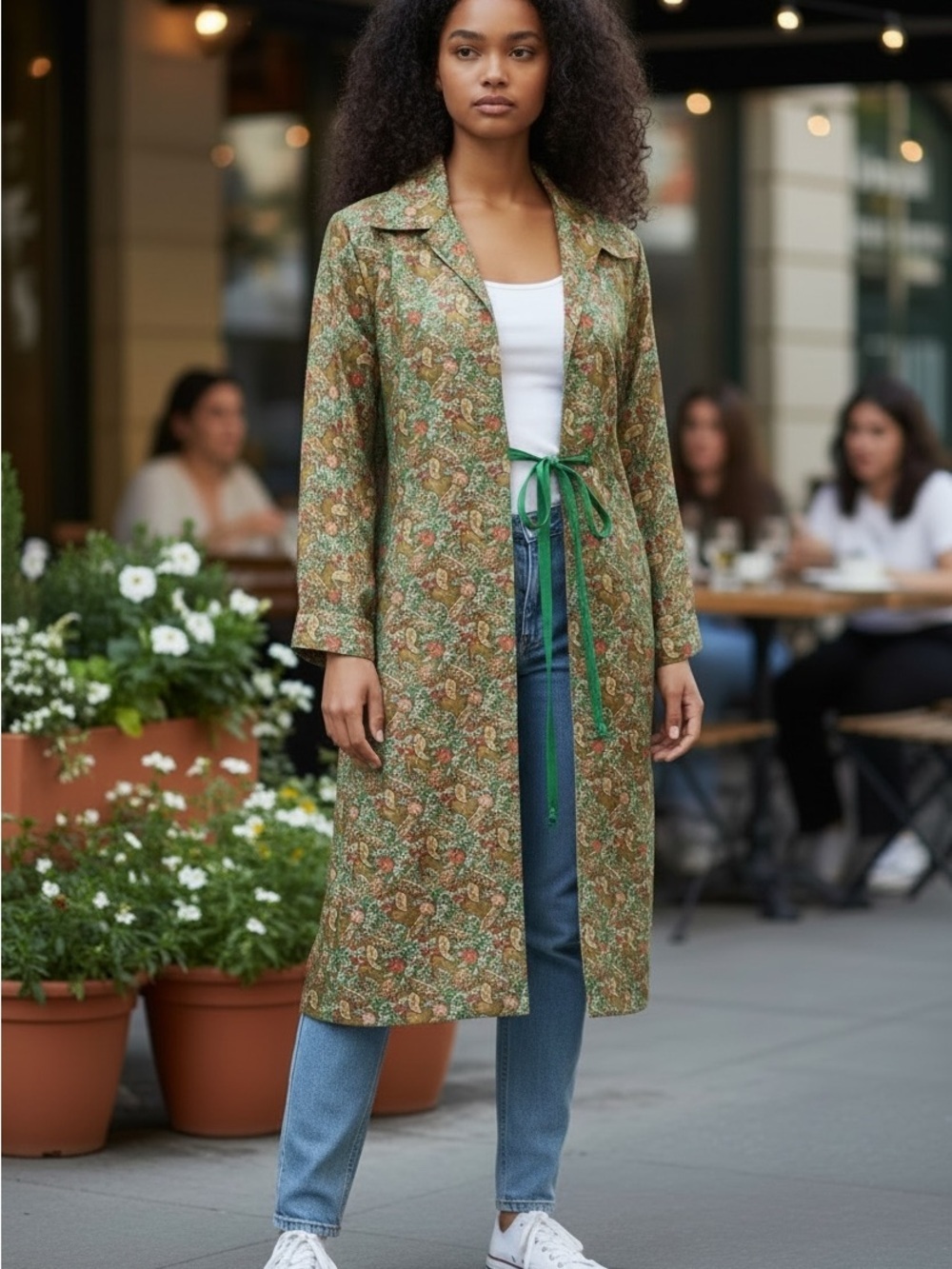 Vintage Silk Made in India Tunic Jacket